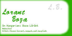lorant boza business card