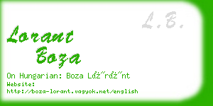 lorant boza business card